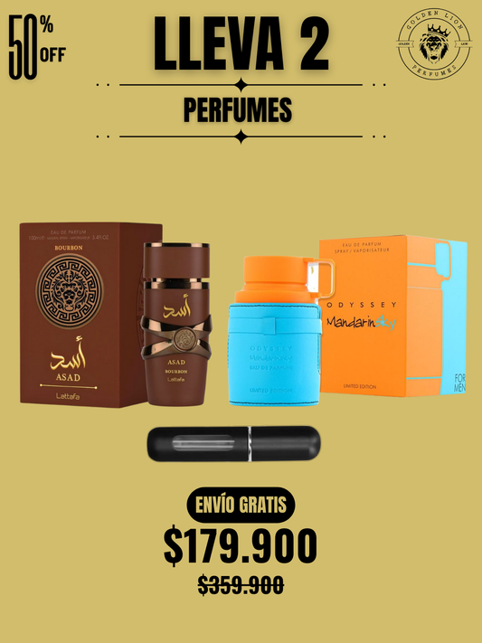 2 PERFUMES + OBSEQUIO (Bourbon - Mandarin Sky + Perfumero)