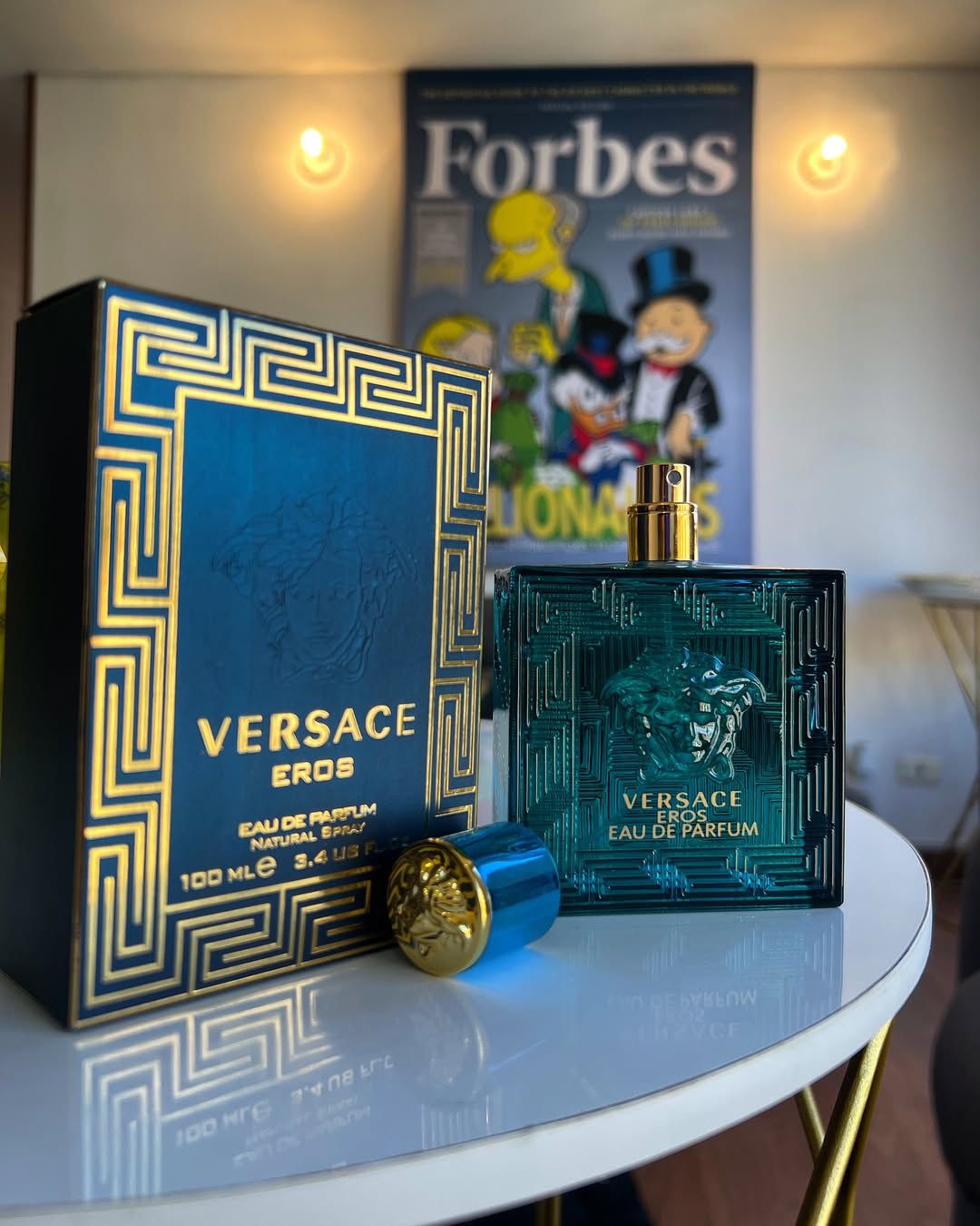 5 PERFUMES (Versace Eros - Aqcua di Gio - Sauvage - Bleu De Channel - 212 Men + 2 Perfumeros)