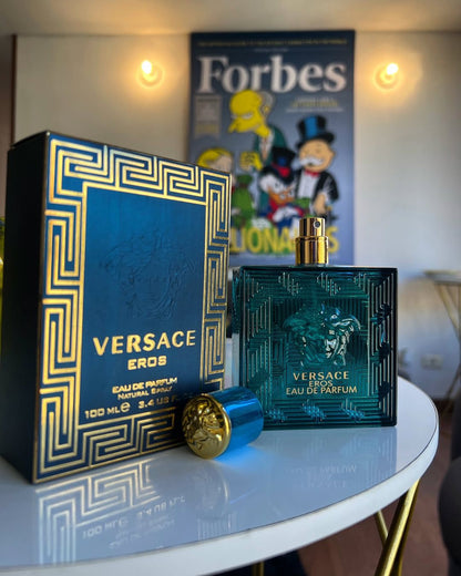 5 PERFUMES (Versace Eros - Aqcua di Gio - Sauvage - Bleu De Channel - 212 Men + 2 Perfumeros)