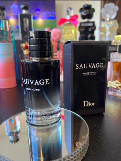 5 PERFUMES (Versace Eros - Aqcua di Gio - Sauvage - Bleu De Channel - 212 Men + 2 Perfumeros)