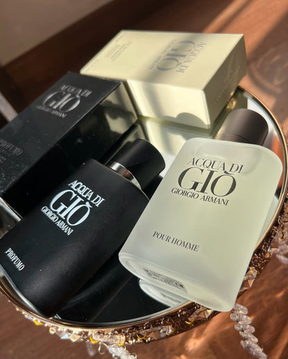 5 PERFUMES (Versace Eros - Aqcua di Gio - Sauvage - Bleu De Channel - 212 Men + 2 Perfumeros)