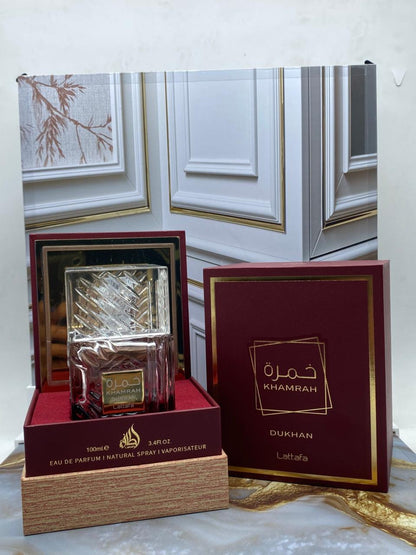 3 PERFUMES + 3 OBSEQUIO (Khamrah Dukhan - Scandal Le Parfum - Le male elixir absolu + 3 Perfumero)